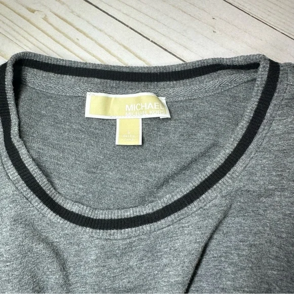 Michael Kors Gray Sweatshirt with Black Trim - Picture 3 of 4